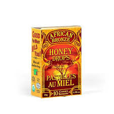 Honey Drop 10 Hard Candies African Bronze Honey Organic 30 g