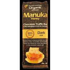 Dark 55% Chocolate Manuka Honey Truffle Bar Organic (15 in a case)