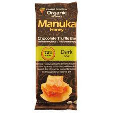 Dark 72% Chocolate Manuka Honey Truffle Bar Organic (15 in a case)