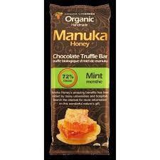 Mint 72% Dark Chocolate Manuka Honey Truffle Bar Organic