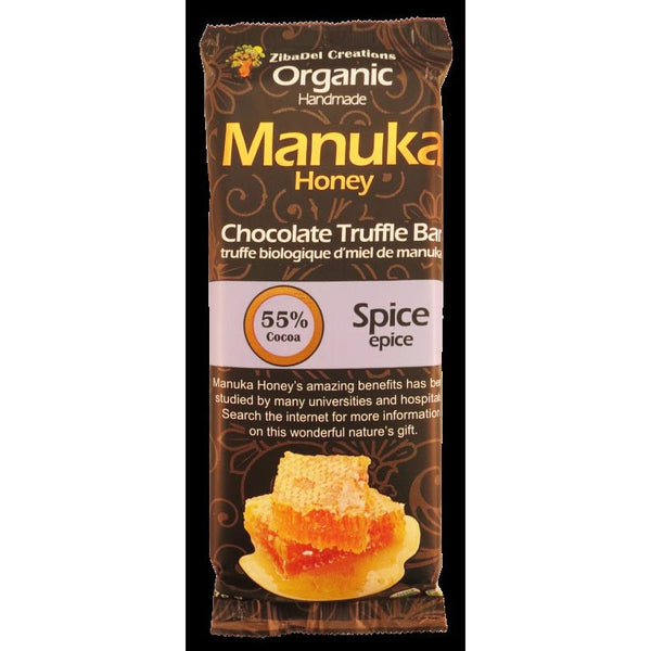 Spice 55% Dark Chocolate Manuka Honey Truffle Bar Organic